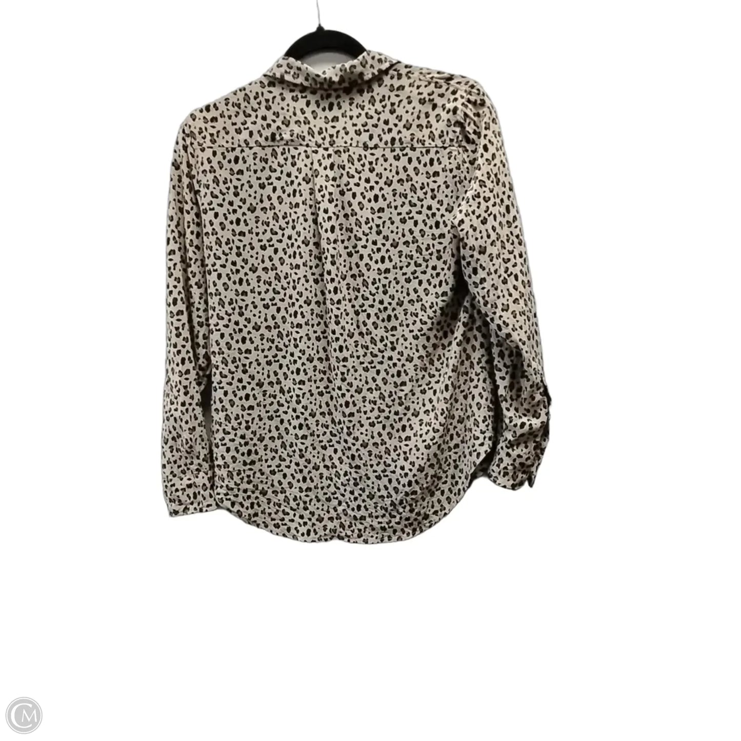 Blouse Long Sleeve By J. Crew In Leopard Print, Size: S