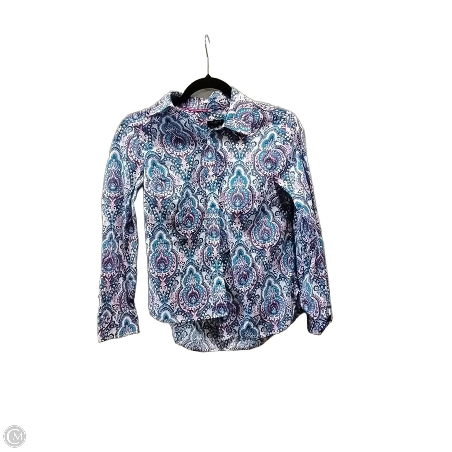 Blouse Long Sleeve By Talbots In Paisley Print, Size: Sp