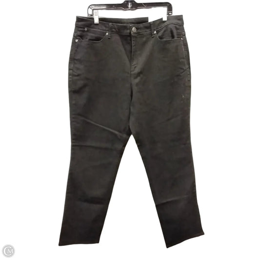 Jeans Straight By Christopher And Banks In Black, Size: 14