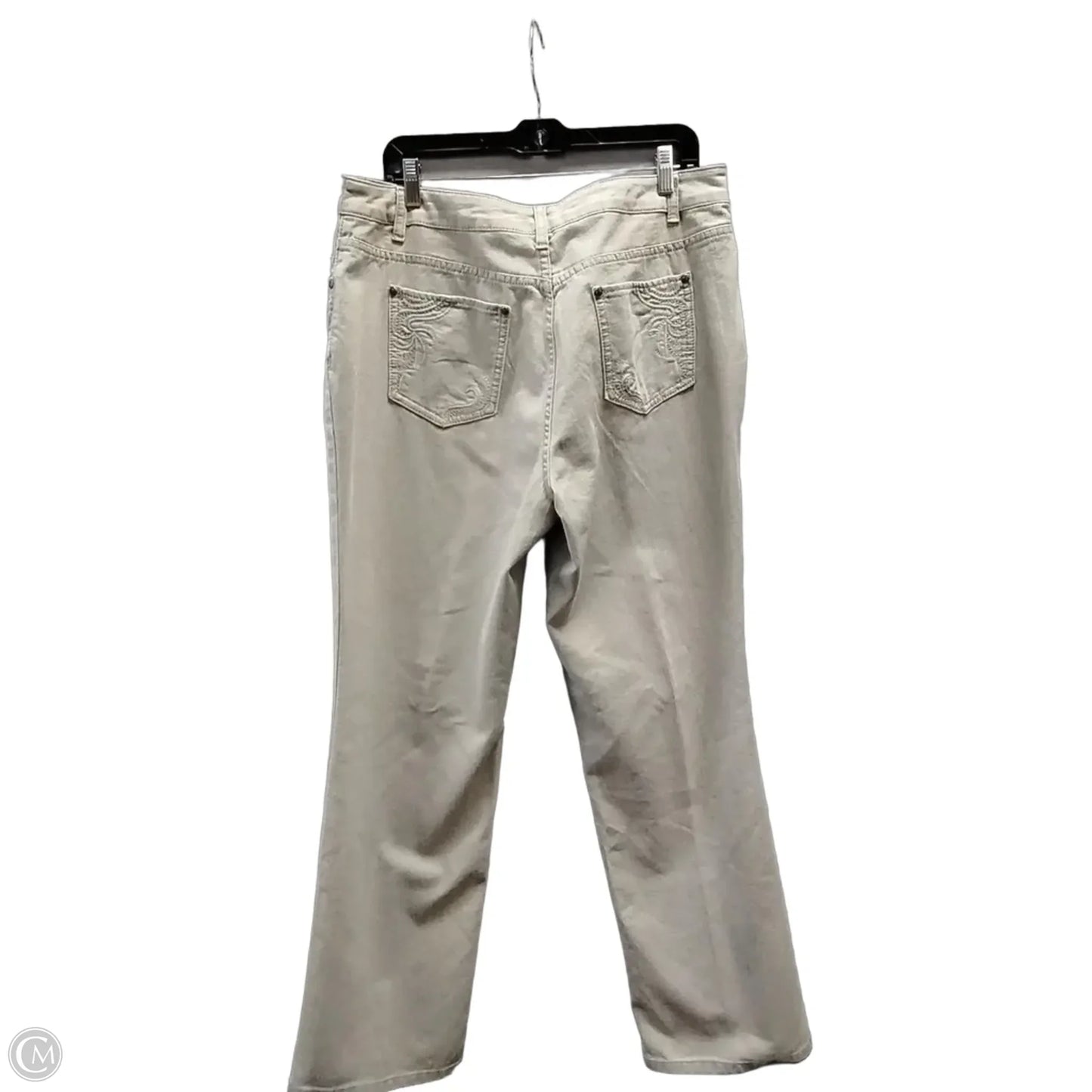 Jeans Straight By Christopher And Banks In Tan Denim, Size: 14