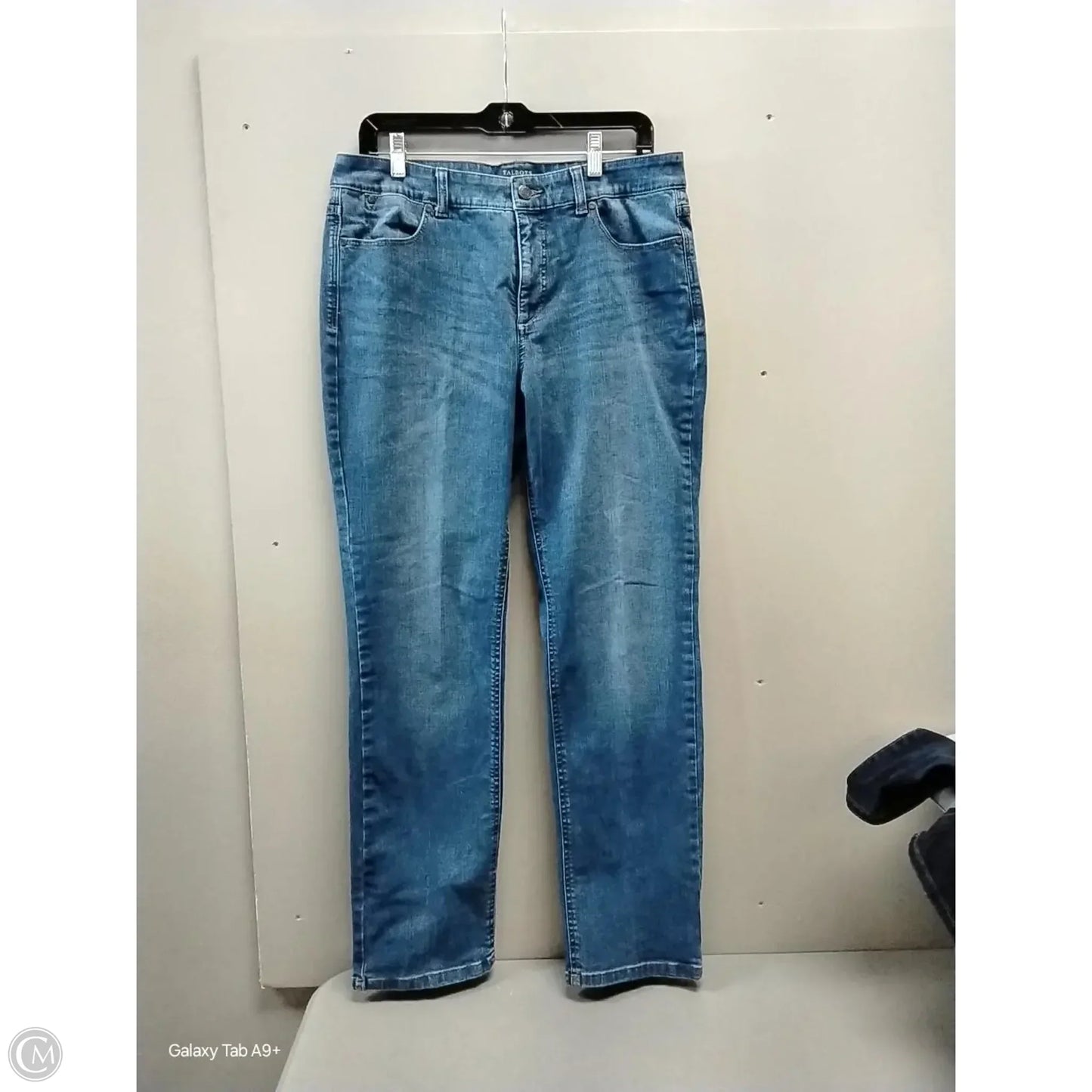 Jeans Straight By Talbots In Blue Denim, Size: 12