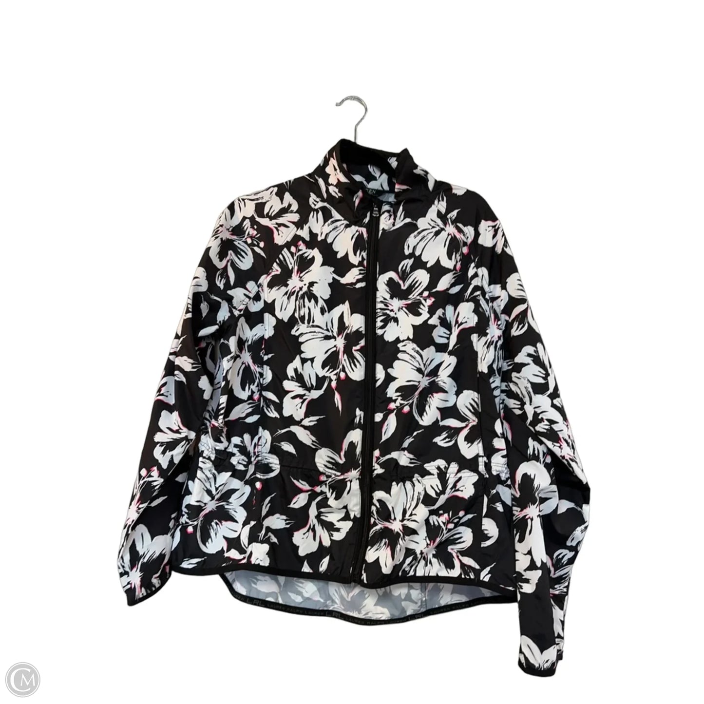Jacket Windbreaker By Lauren By Ralph Lauren In Floral Print, Size: L