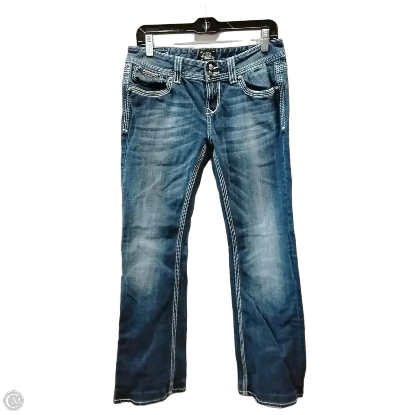 Jeans Flared By Rerock In Blue Denim, Size: 8