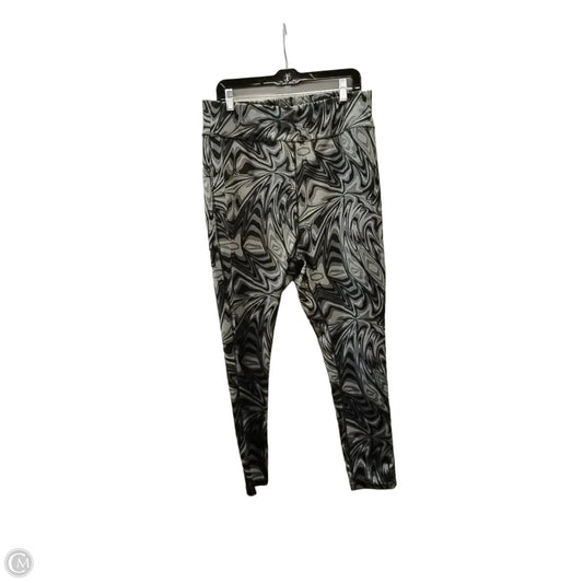 Athletic Leggings By Popfit In Black & Grey, Size: 3x