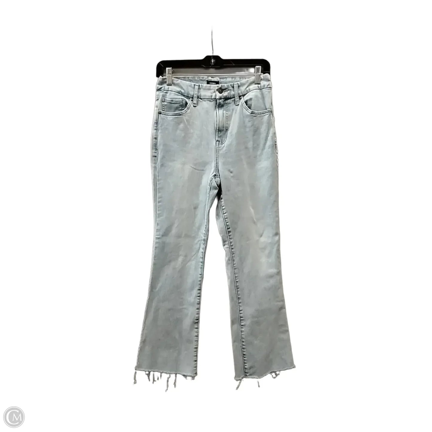 Jeans Flared By Express In Blue Denim, Size: 8