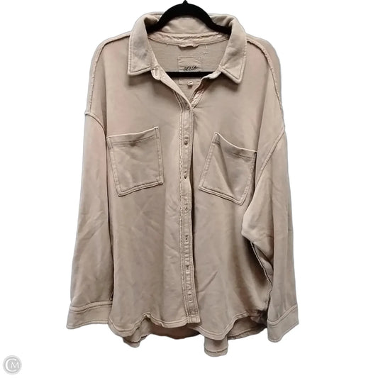 Jacket Shirt By Aerie In Coral, Size: Xl