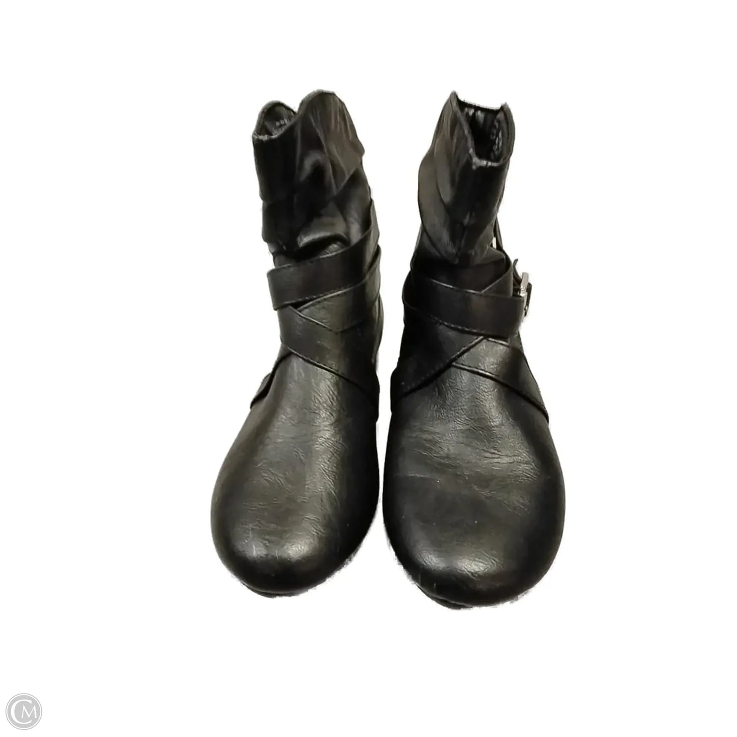 Boots Ankle Flats By So In Black, Size: 6.5