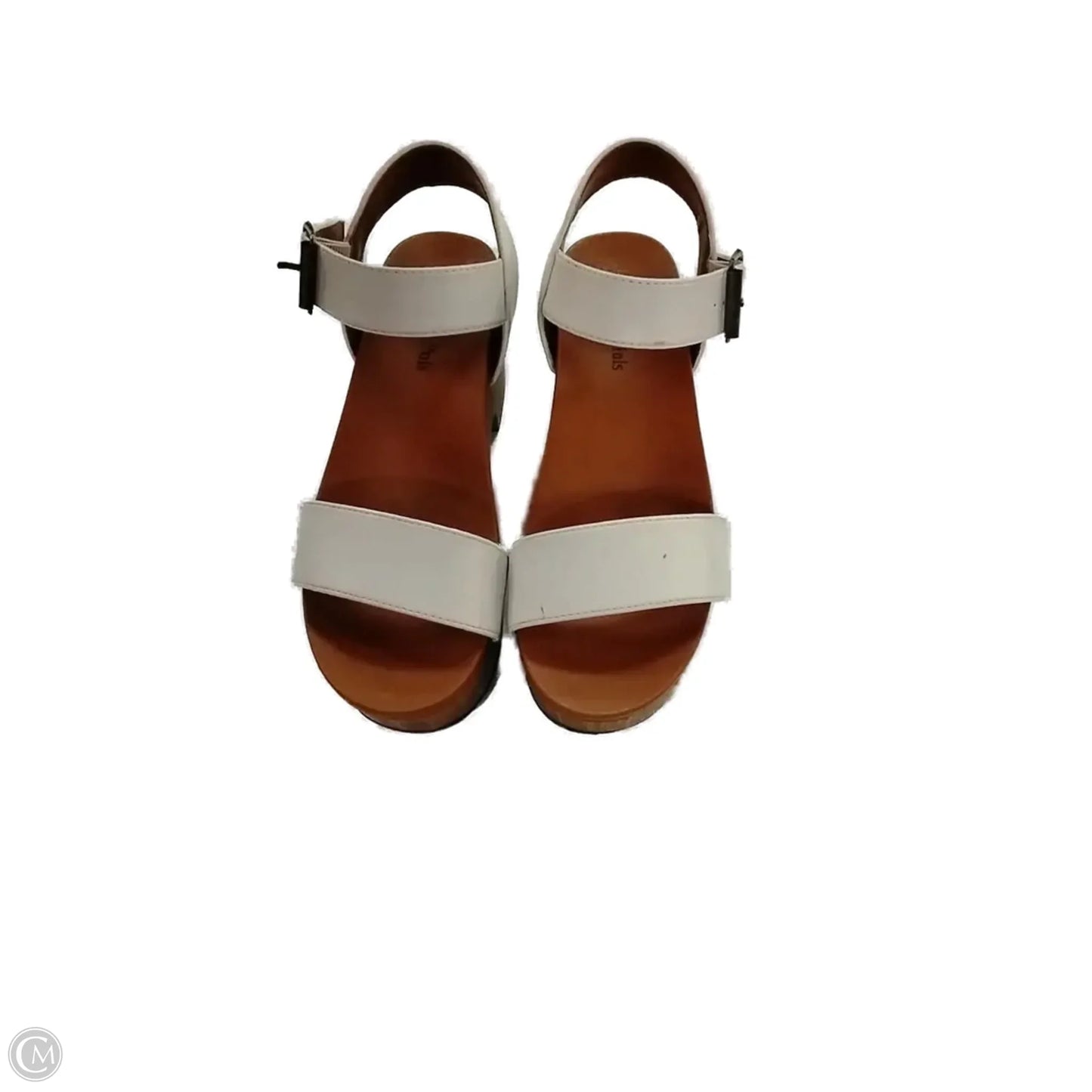 Sandals Heels Platform By Clothes Mentor In White, Size: 6