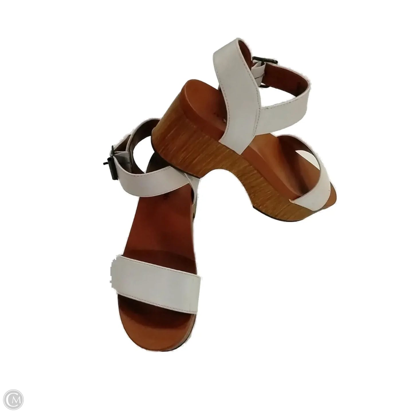 Sandals Heels Platform By Clothes Mentor In White, Size: 6