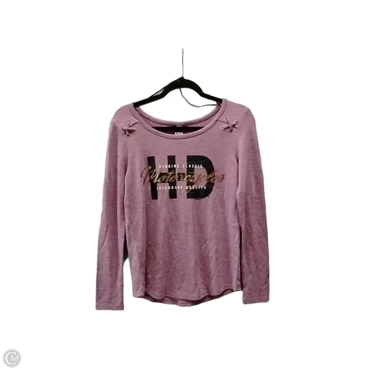 Top Long Sleeve Basic By Harley Davidson In Purple, Size: Xs