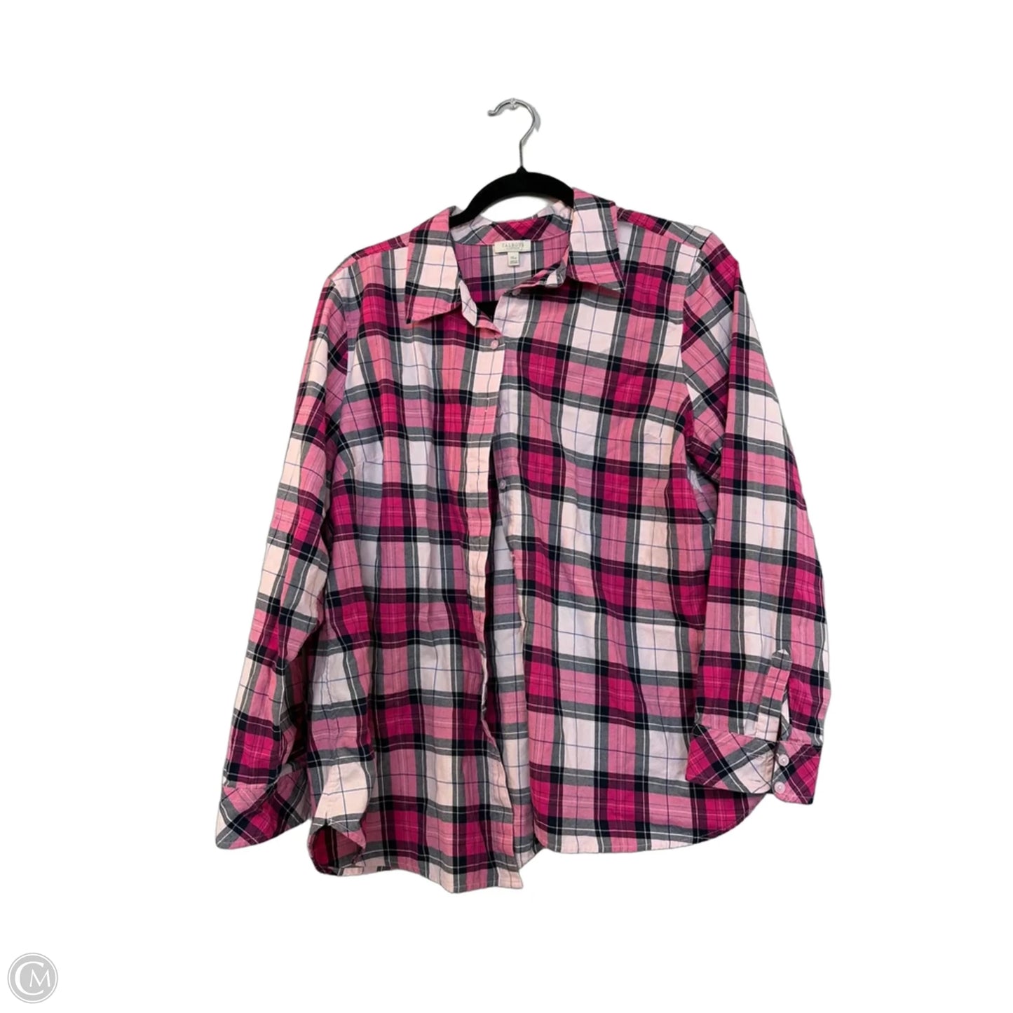 Top Long Sleeve By Talbots In Plaid Pattern, Size: Xlp