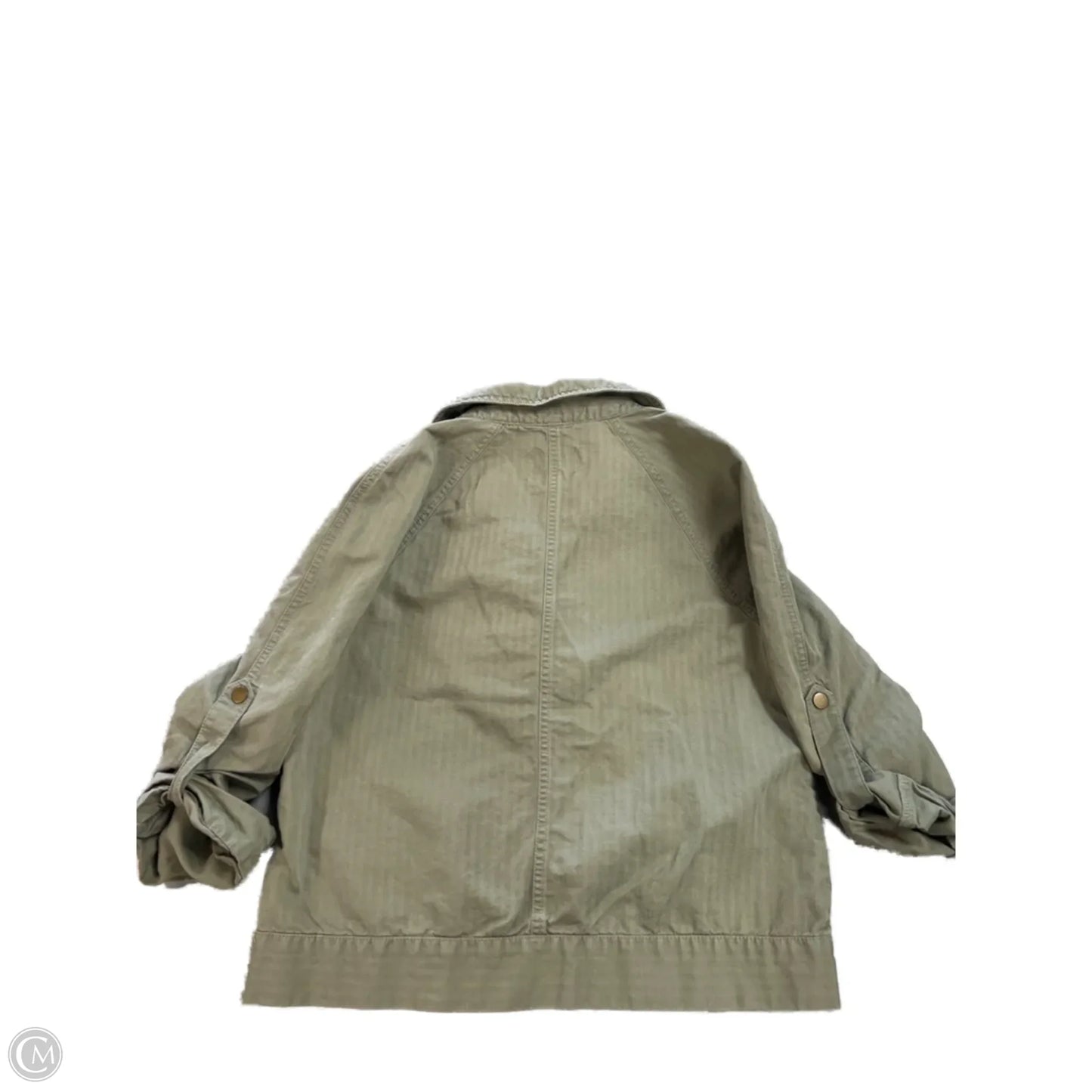 Jacket Shirt By Loft In Green, Size: S