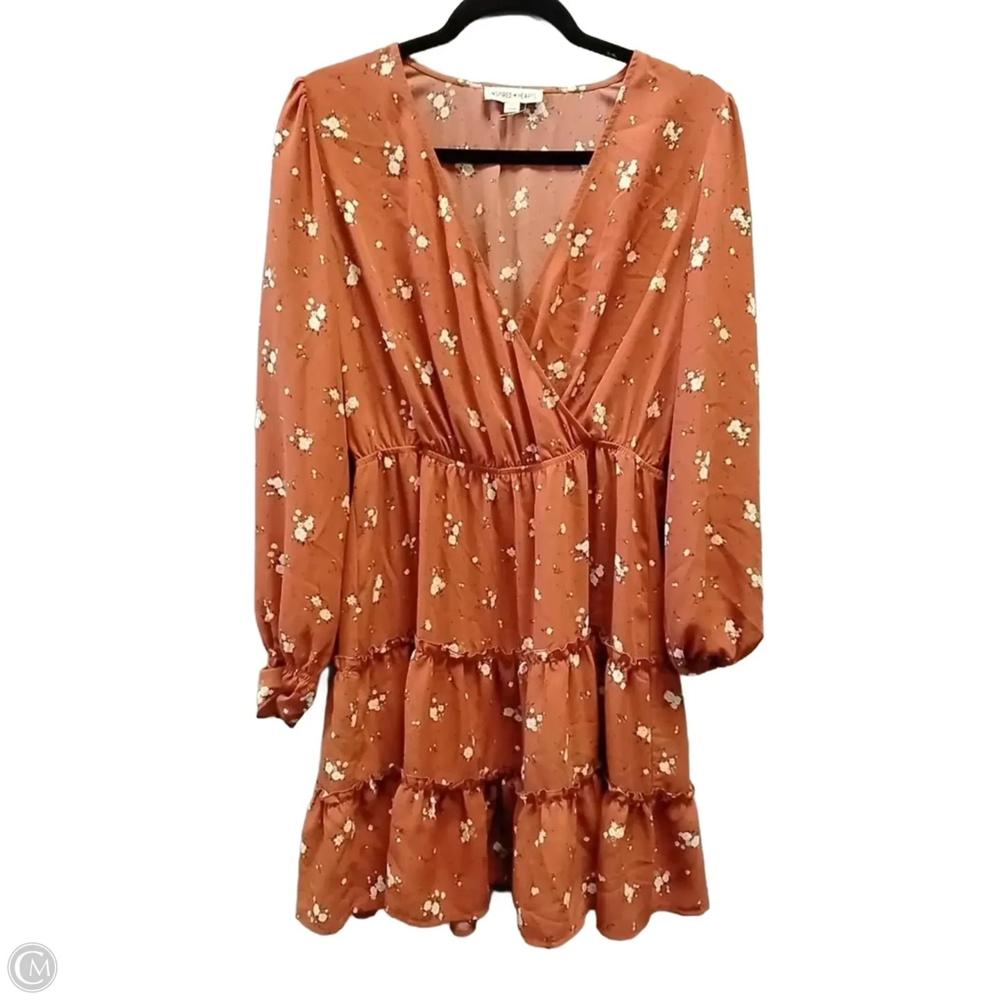 Dress Casual Midi By Inspired Hearts In Orange, Size: L