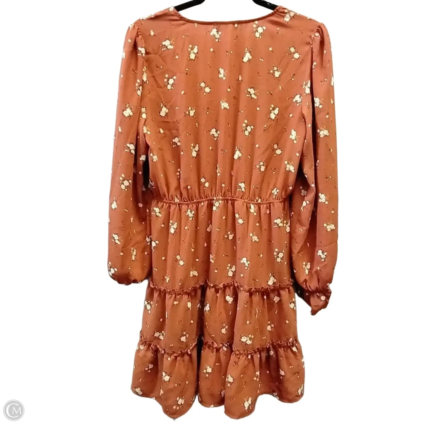 Dress Casual Midi By Inspired Hearts In Orange, Size: L