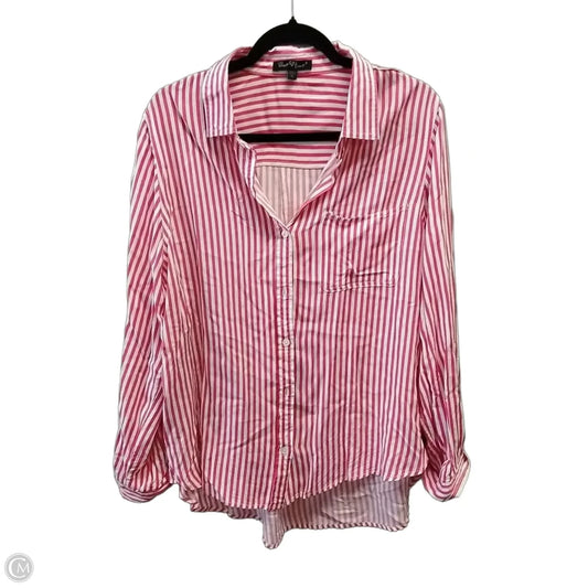 Blouse Long Sleeve By Velvet Heart In Striped Pattern, Size: Xl