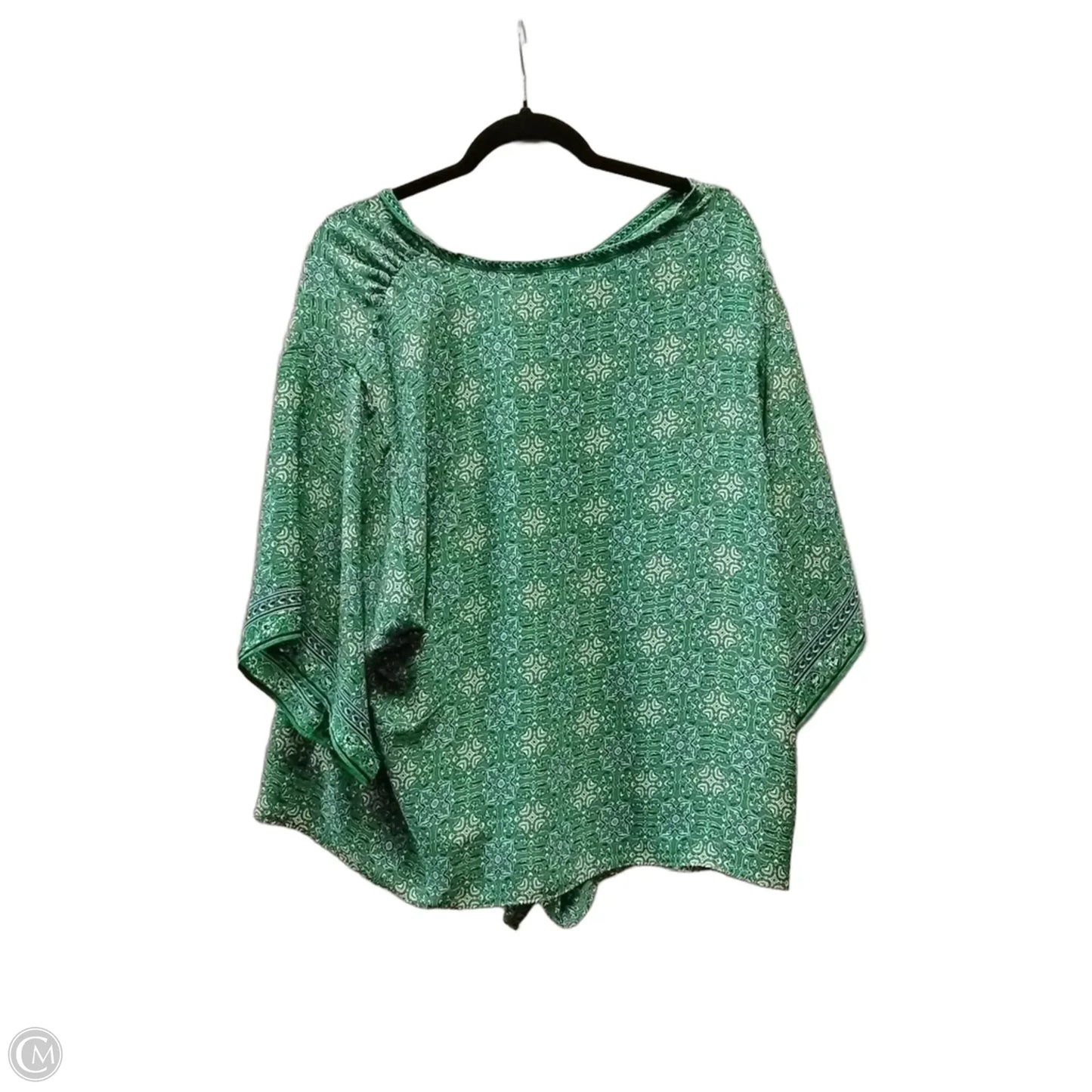 Blouse Long Sleeve By Max Studio In Geometric Pattern, Size: 2x