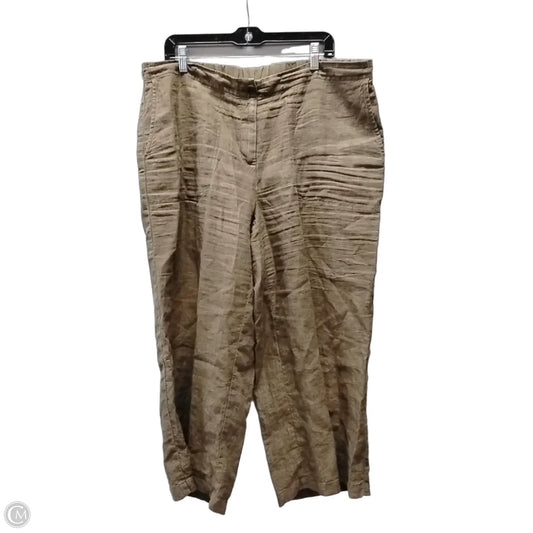 Pants Linen By J. Jill In Brown, Size: Xl