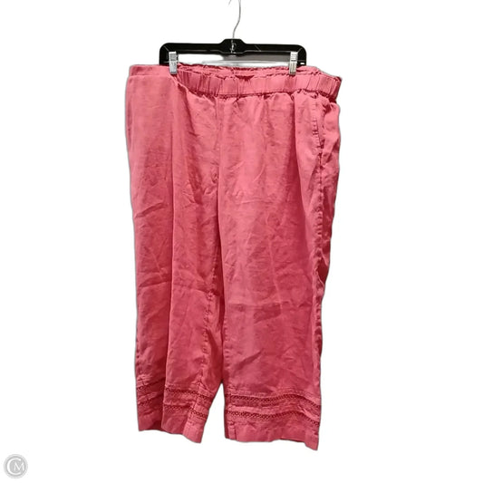 Pants Linen By J. Jill In Pink, Size: 2x