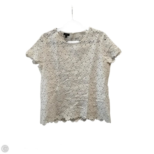 Blouse Short Sleeve By Talbots In White, Size: 10