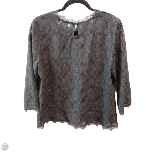 Blouse Long Sleeve By Talbots In Black, Size: 10