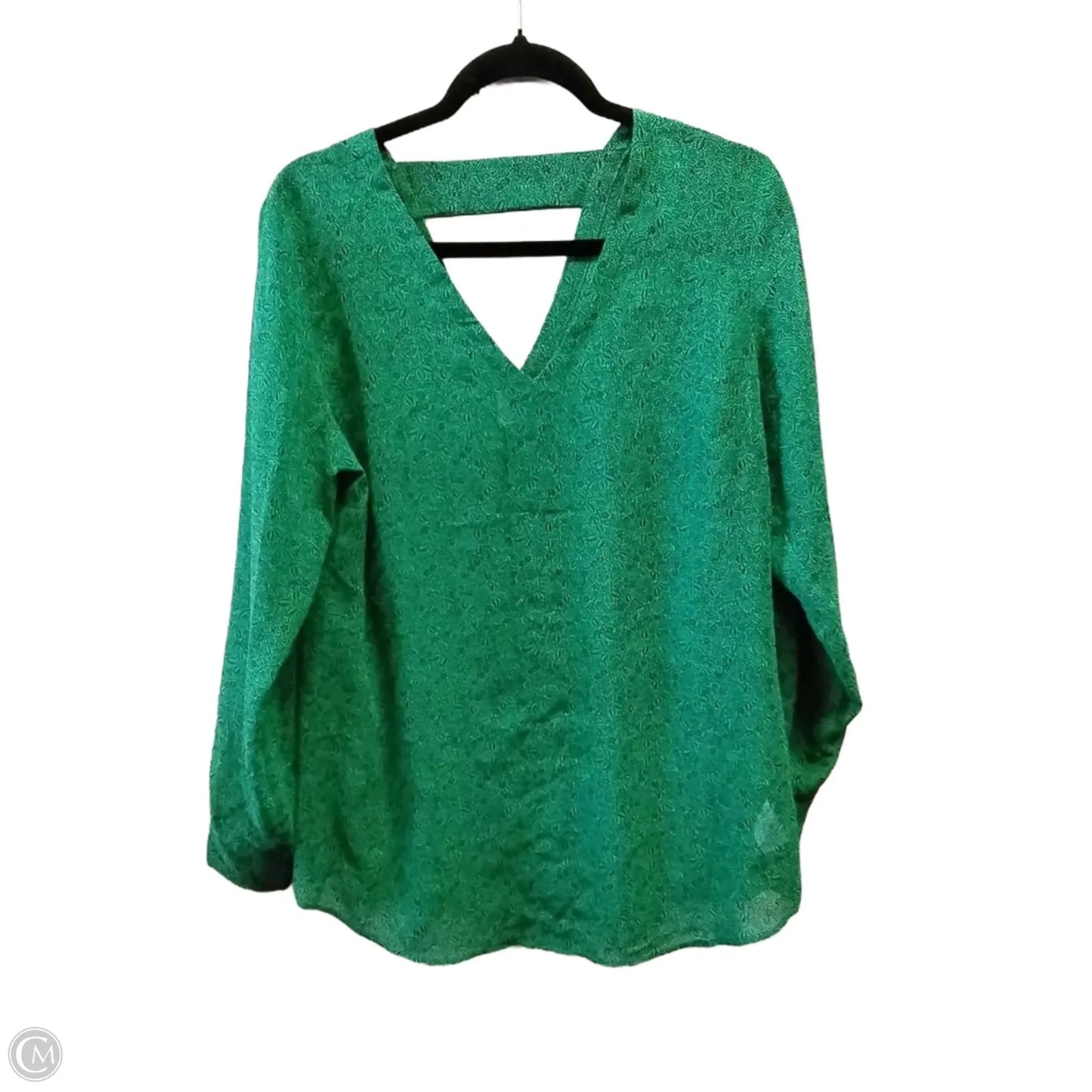 Blouse Long Sleeve By Cabi In Green, Size: M