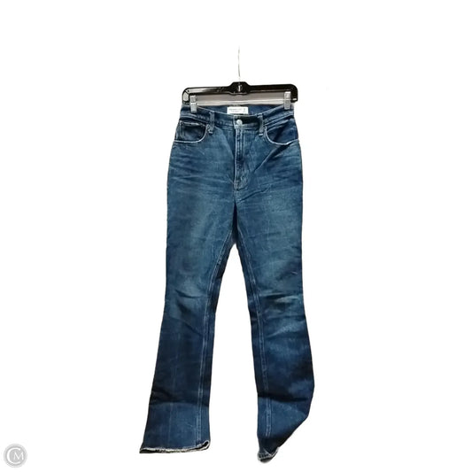 Jeans Flared By Abercrombie And Fitch In Blue Denim, Size: 0