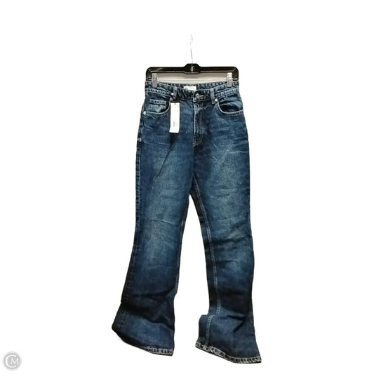 Jeans Flared By Zara In Blue Denim, Size: 4