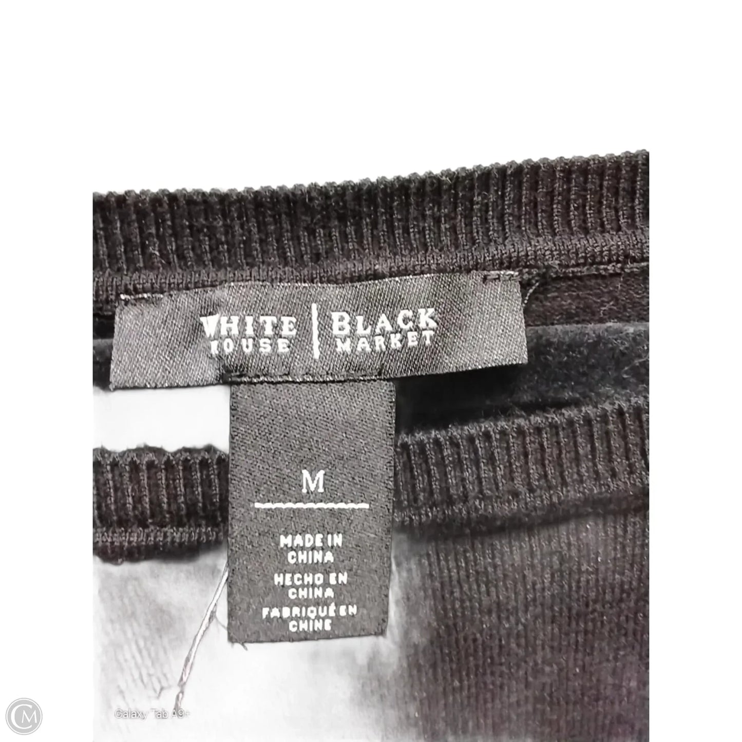 Top Long Sleeve By White House Black Market In Striped Pattern, Size: M