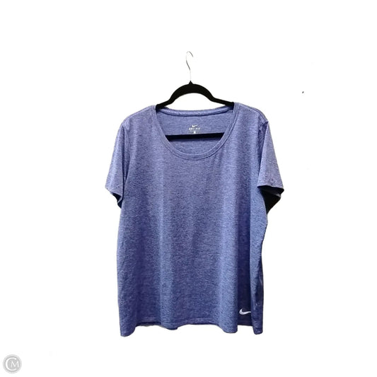 Athletic Top Short Sleeve By Nike In Purple, Size: 1x