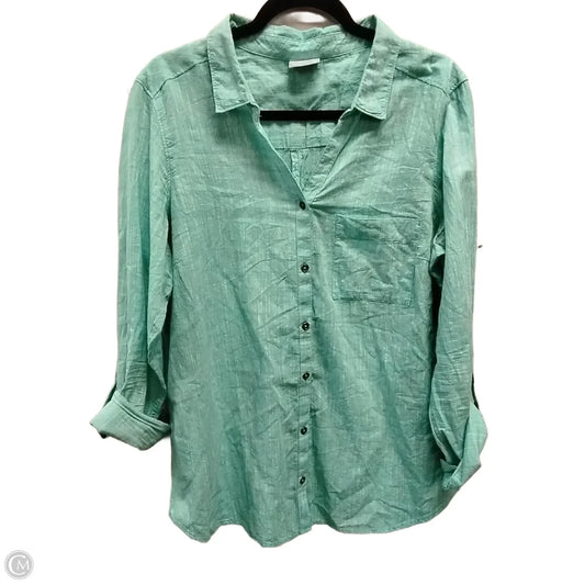 Top Long Sleeve By Columbia In Blue, Size: Xl