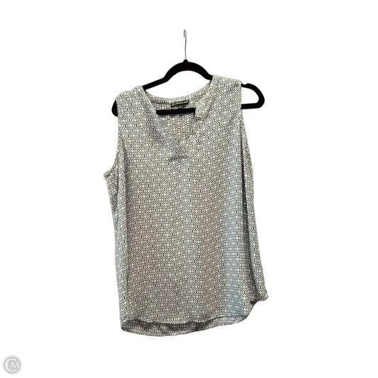 Blouse Sleeveless By Adrianna Papell In White, Size: L