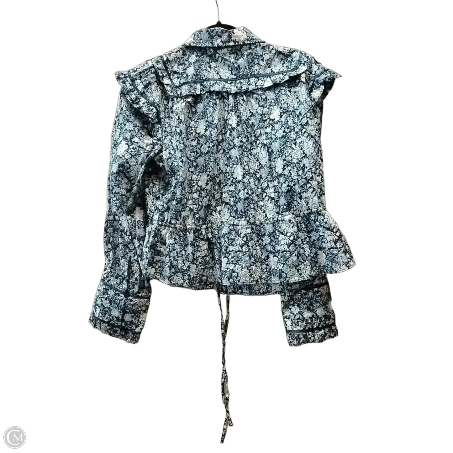 Blouse Long Sleeve By Free People In Blue, Size: M