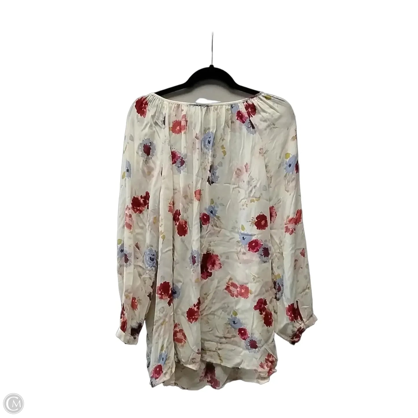Blouse Long Sleeve By Lucky Brand In Floral Print, Size: 2x