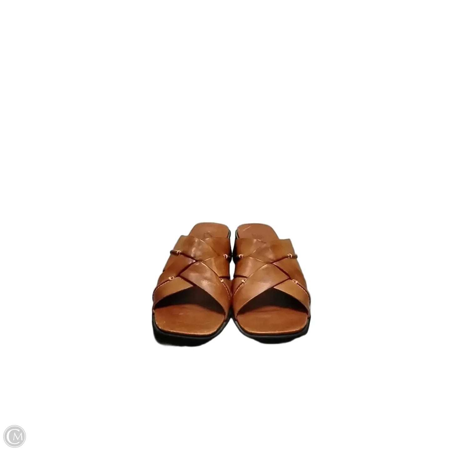 Sandals Heels Block By Clarks In Brown, Size: 9