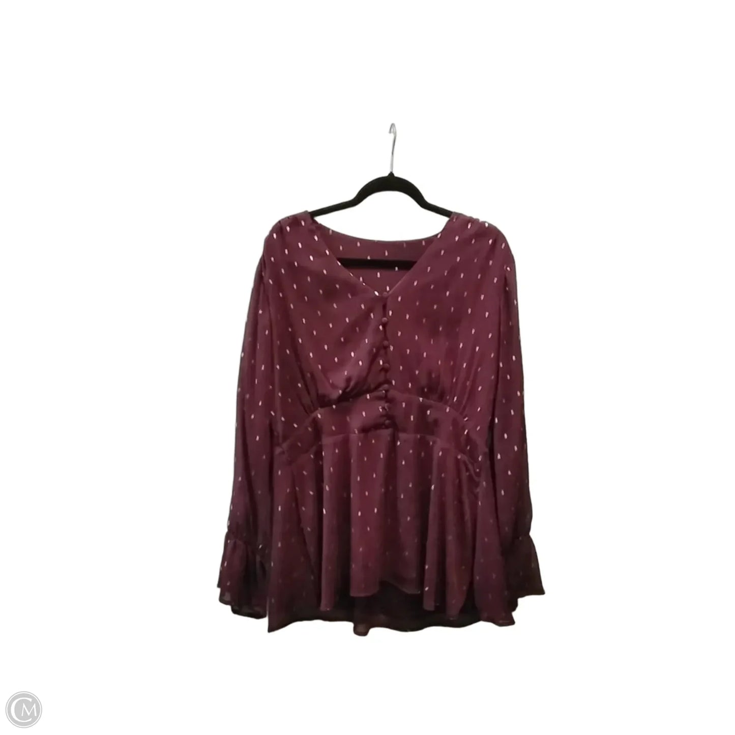Blouse Long Sleeve By Lane Bryant In Mauve, Size: L