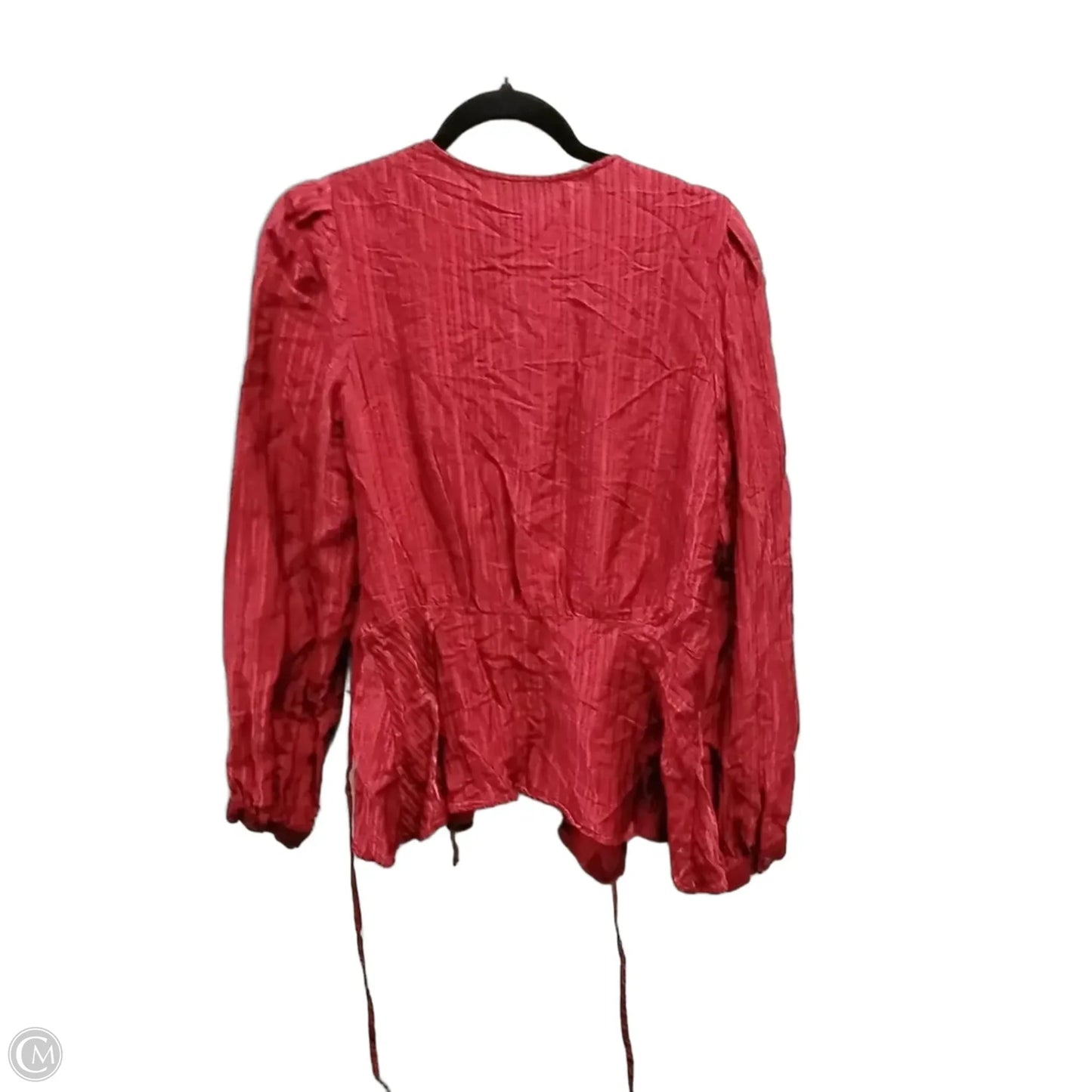 Blouse Long Sleeve By Banana Republic In Red, Size: S