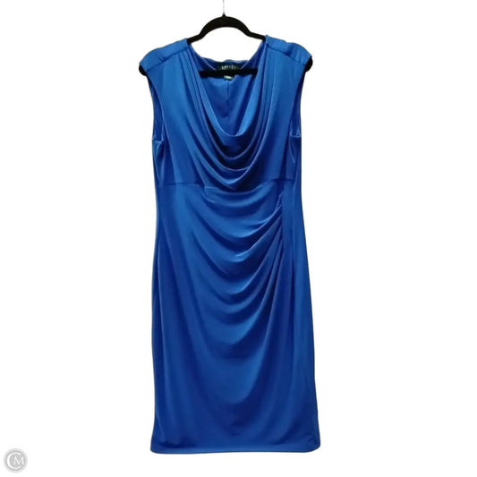 Dress Casual Maxi By Lauren By Ralph Lauren In Blue, Size: 16