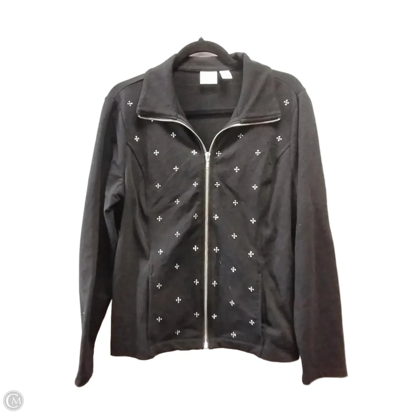 Jacket Shirt By Zenergy By Chicos In Black, Size: M