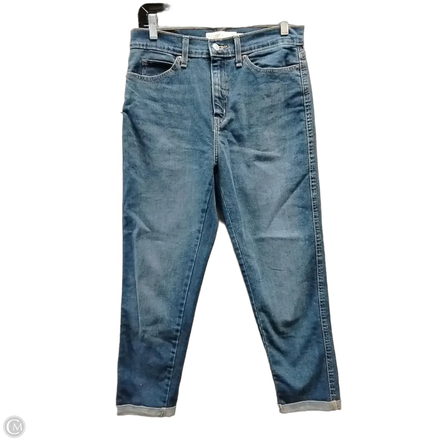 Jeans Cropped By Levis In Blue Denim, Size: 4
