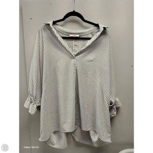 Top Short Sleeve By Gibson And Latimer In Black & White, Size: 1x