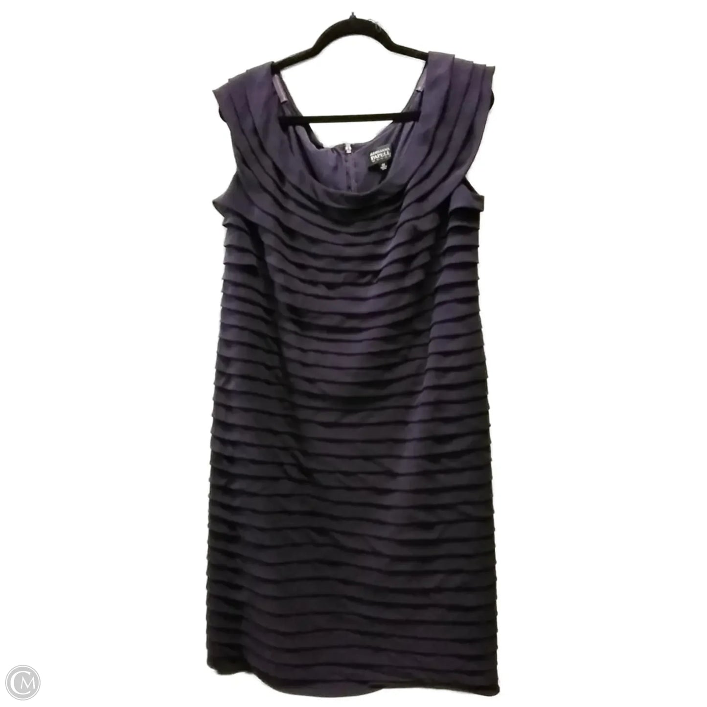 Dress Casual Midi By Adrianna Papell In Purple, Size: 18