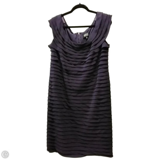 Dress Casual Midi By Adrianna Papell In Purple, Size: 18