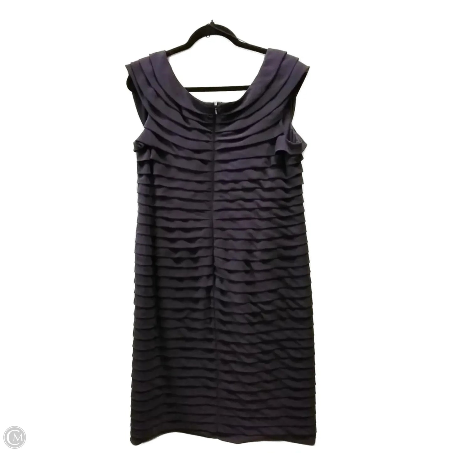 Dress Casual Midi By Adrianna Papell In Purple, Size: 18