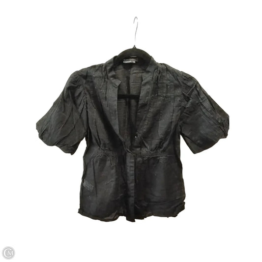 Blouse Short Sleeve By Bcbg In Black, Size: Xs