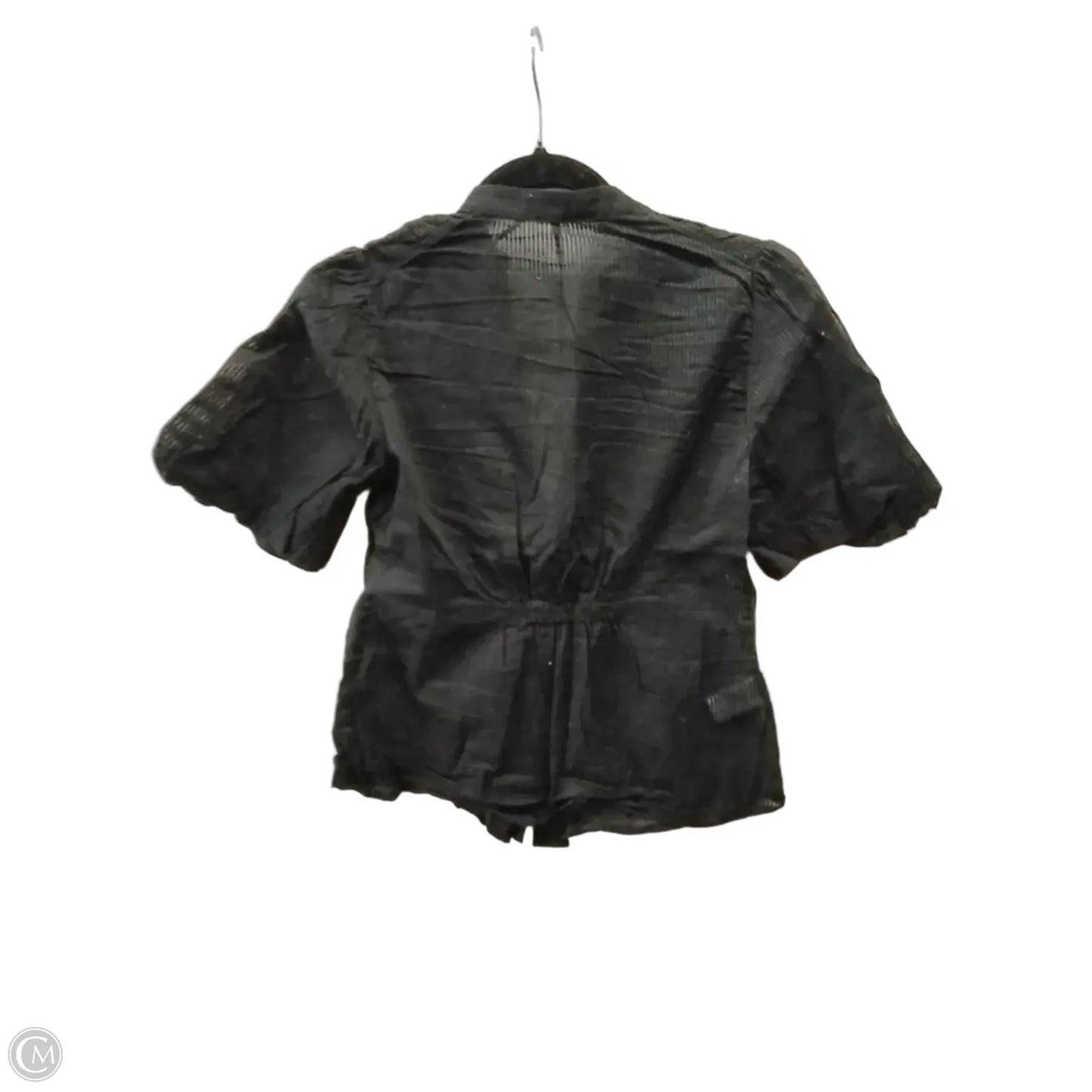 Blouse Short Sleeve By Bcbg In Black, Size: Xs