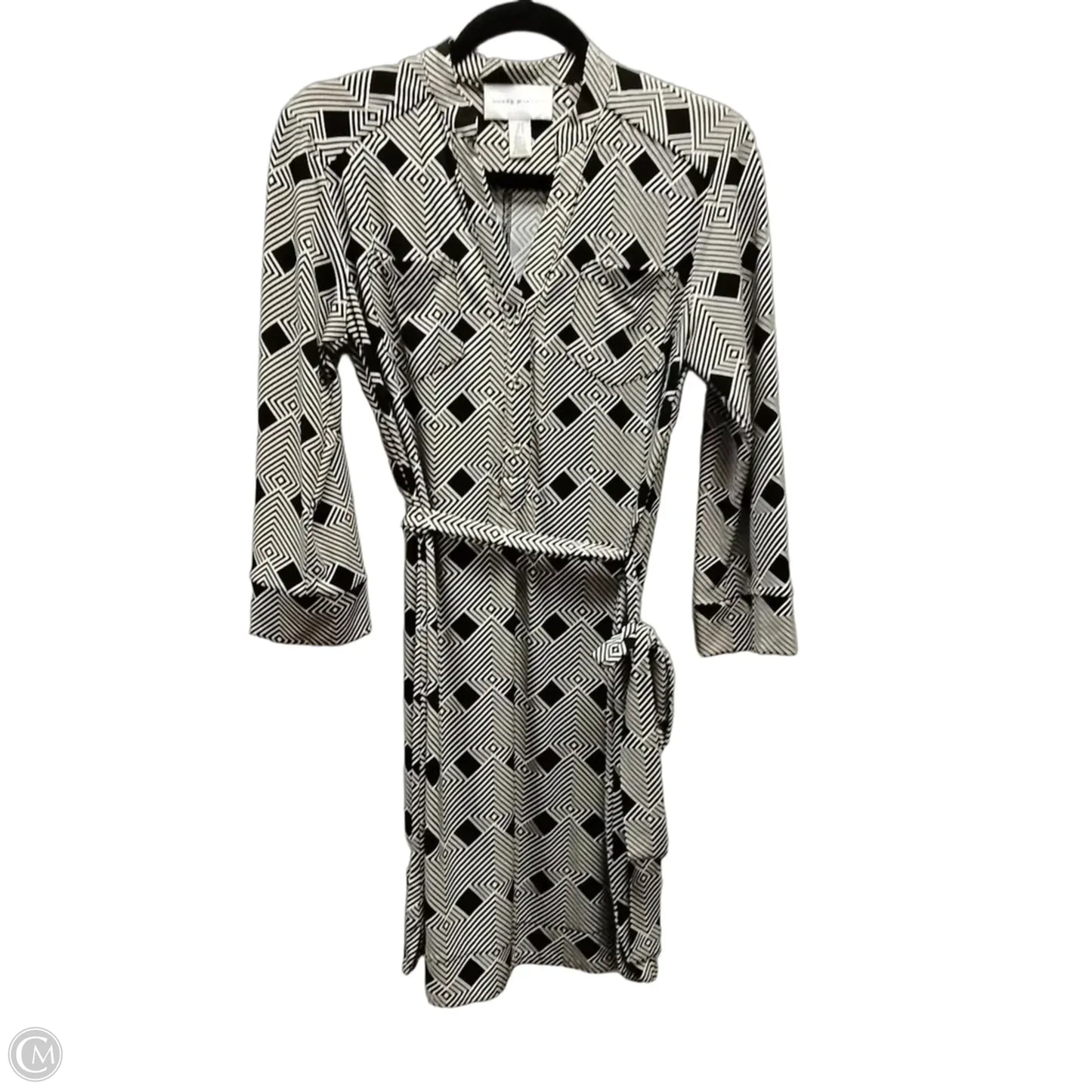 Dress Casual Midi By Donna Morgan In Geometric Pattern, Size: 8