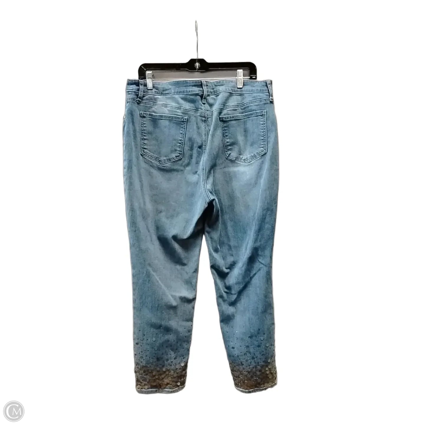 Jeans Skinny By Chicos In Blue Denim, Size: 16