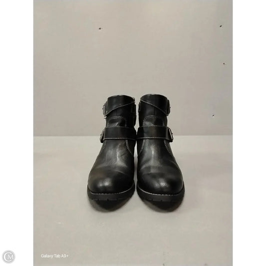Boots Ankle Heels By Sofft In Black, Size: 9