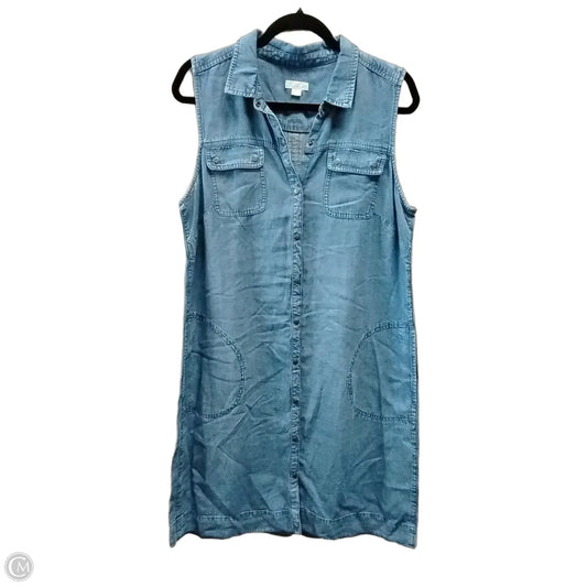 Dress Casual Midi By J. Jill In Blue Denim, Size: 8
