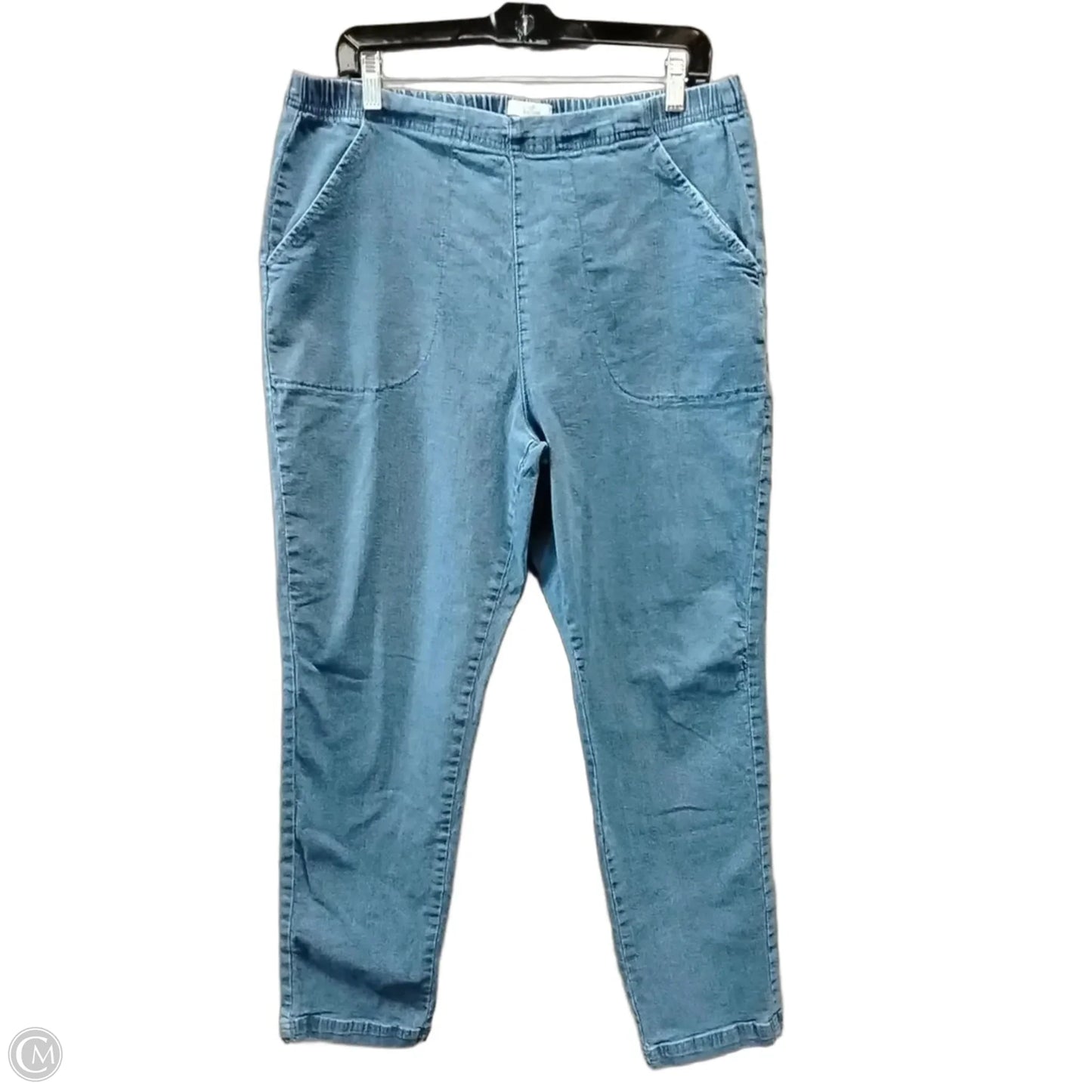 Jeans Straight By Croft And Barrow In Blue Denim, Size: 16